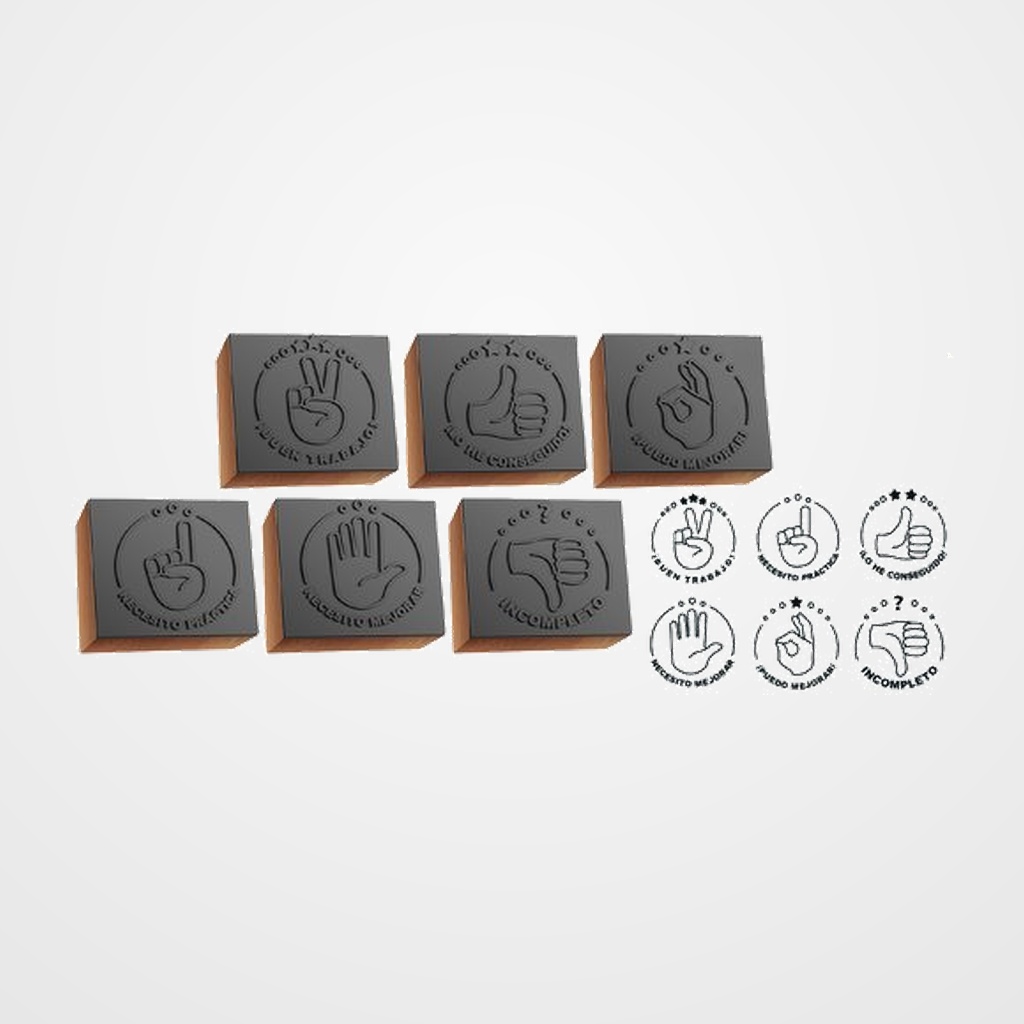 SELLOS MOTIVACIONALES NIEFENVER MANOS BOTE 6UD