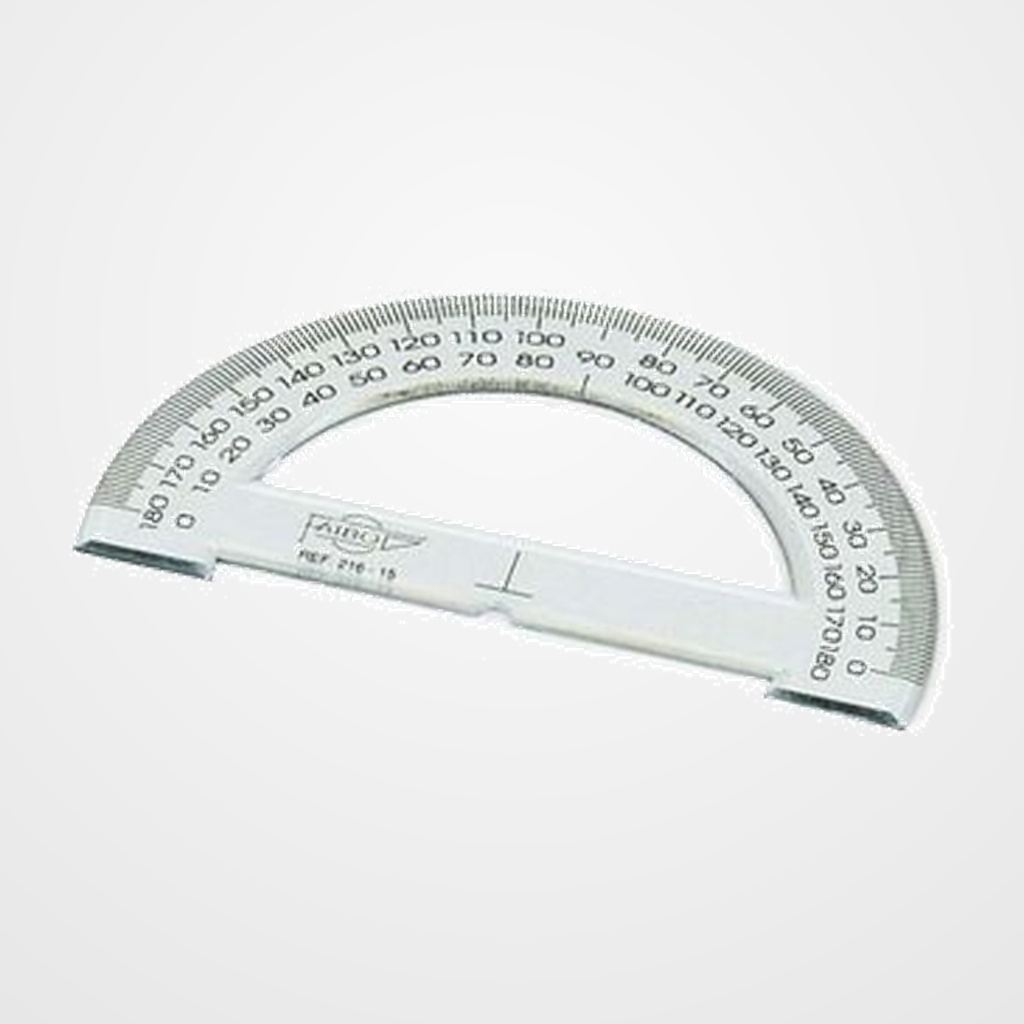 SEMICIRCULO FAIBO BISELADO 15 cm TRANSPARENTE