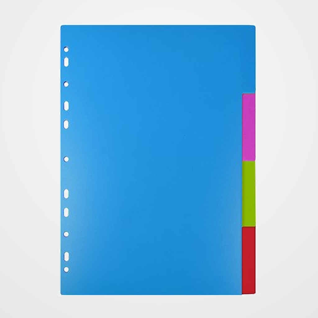 SEPARADORES SENFORT PP EXTRA GRUESO OPACO A4 4 Pestañas 11 taladros