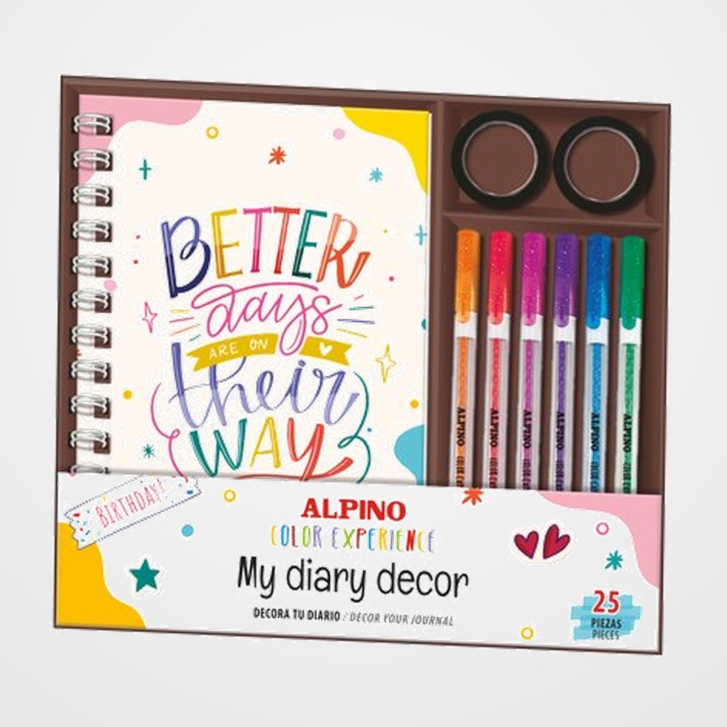 SET ALPINO COLOR EXPERIENCE DECORA TU DIARIO
