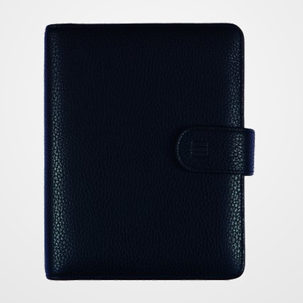 AGENDA ANUAL (2027) FINOCAM OPEN PIEL ANDREA ANILLAS con CUBIERTA de PIEL con BROCHE  500 117x181 S/V NEGRO