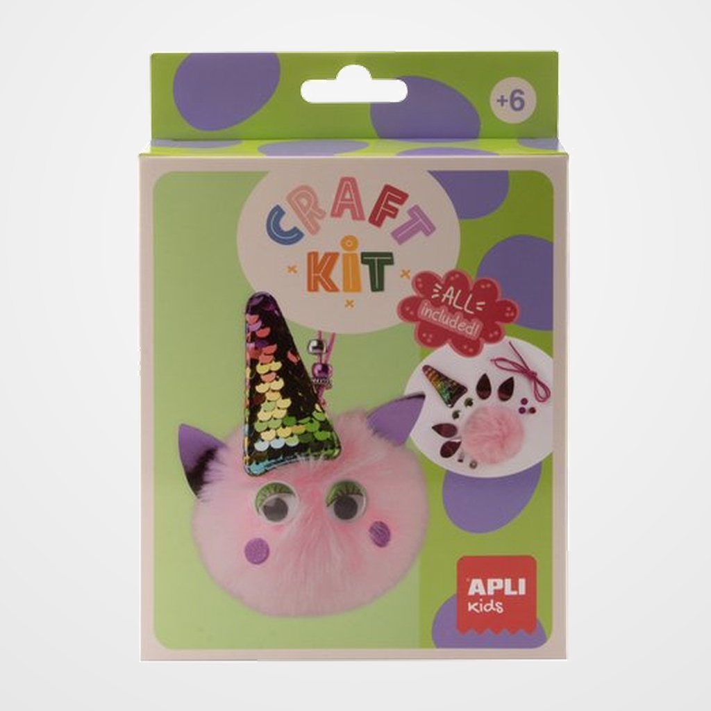 SET DE MANUALIDADES APLI KIDS CRAFT KIT LLAVERO UNICORNIO (19878) (+6 años)