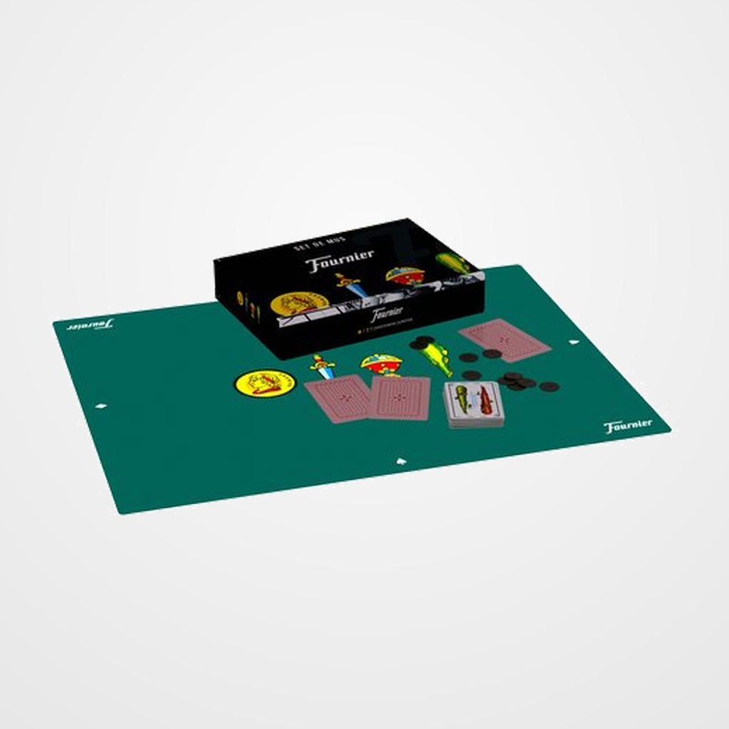 [14601065] SET DE MUS FOURNIER CAJA DE REGALO (40 naipes españoles + amarrakos + tapete)