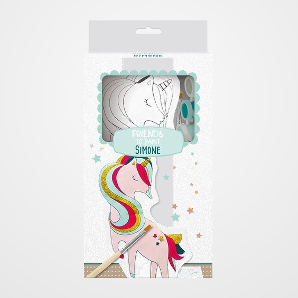 SET de PINTURA AVENUE MANDARINE ANIMAL DE TELA PARA COLOREAR UNICORNIO (6-10 años)