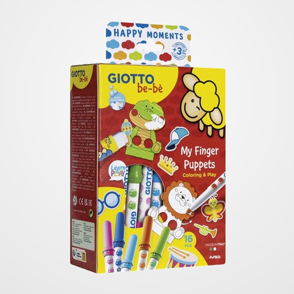 SET JUEGO GIOTTO BEBE HAPPY MOMENTS MY FINGER PUPPETS