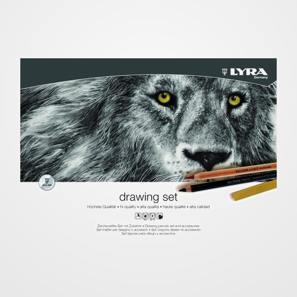 SET LYRA MALETIN DIBUJO ESTUCHE MADERA DE 31pz