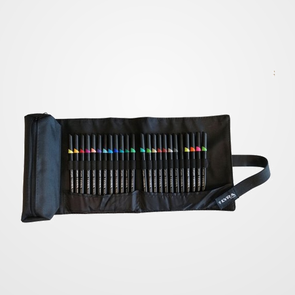SET LYRA REMBRANDT ART PEN ENROLLABLE DE TELA DE 24