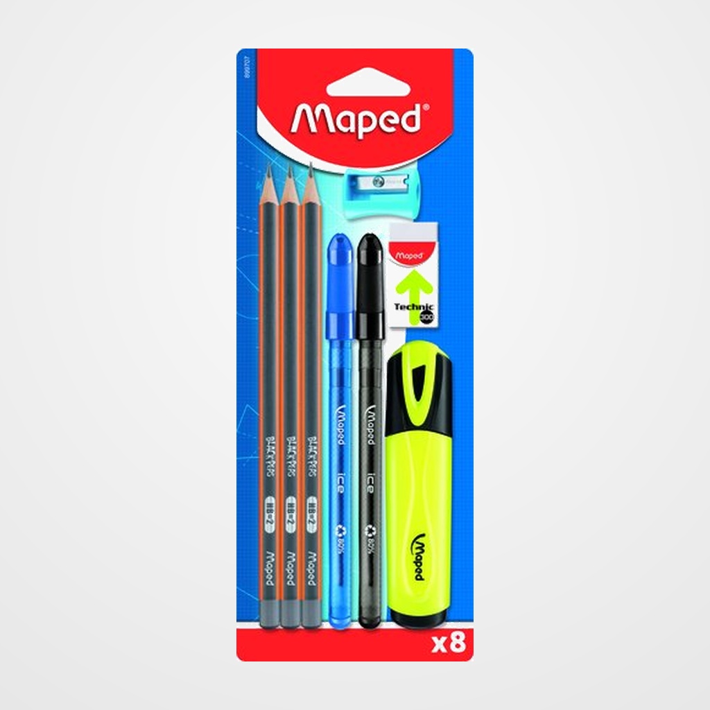 SET MAPED ESCRITURA 8 PIEZAS