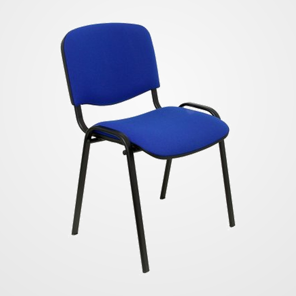 SILLA PIQUERAS Y CRESPO ALCARAZ CONFIDENTE ERGONOMICA APILABLE ESTRUCTURA NEGRA ASIENTO Y RESPALDO TAPIZADO ARAN AZUL PACK de 2
