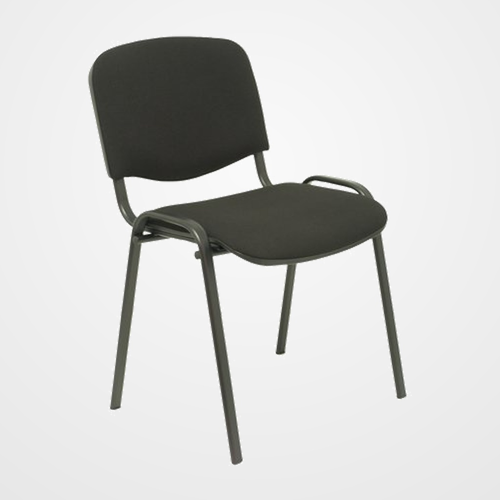 SILLA PIQUERAS Y CRESPO ALCARAZ CONFIDENTE ERGONOMICA APILABLE ESTRUCTURA NEGRA ASIENTO Y RESPALDO TAPIZADO ARAN NEGRO PACK de 2