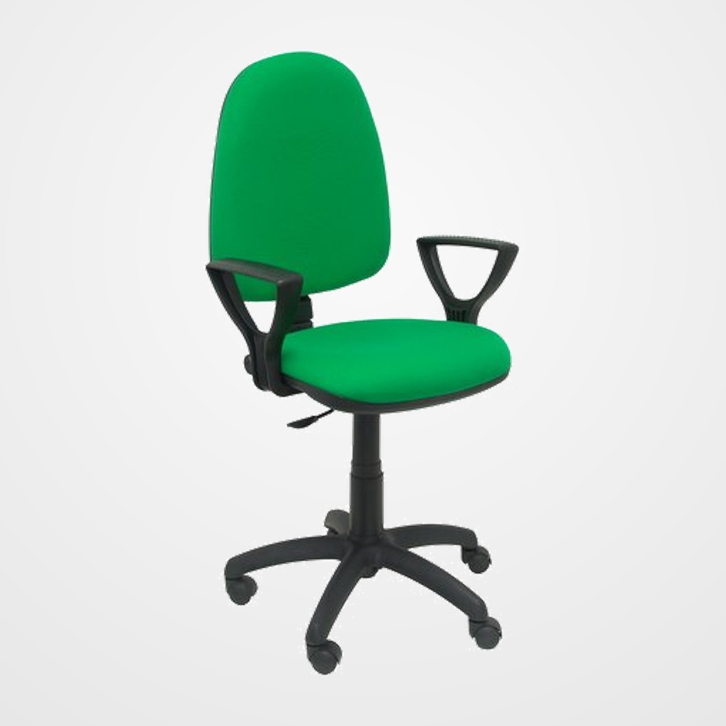 SILLA PIQUERAS Y CRESPO AYNA BRAZOS FIJOS MECANISMO CONTACTO PERMANENTE CON REGULACION DE PROFUNDIDAD ASIENTO Y RESPALDO  TAPIZADO BALI VERDE