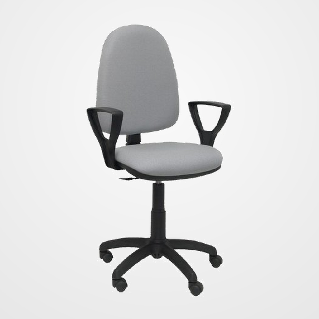 SILLA PIQUERAS Y CRESPO AYNA BRAZOS FIJOS MECANISMO CONTACTO PERMANENTE CON REGULACION DE PROFUNDIDAD ASIENTO Y RESPALDO TAPIZADO BALI GRIS CLARO