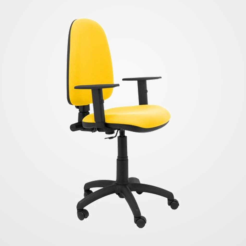 SILLA PIQUERAS Y CRESPO AYNA BRAZOS REGULABLES MECANISMO CONTACTO PERMANENTE CON REGULACION DE PROFUNDIDAD ASIENTO Y RESPALDO TAPIZADO BALI AMARILLO