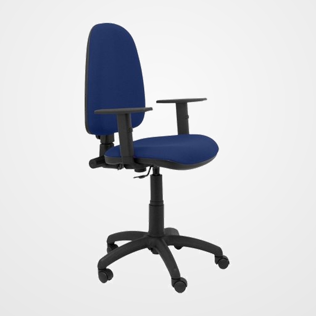 SILLA PIQUERAS Y CRESPO AYNA BRAZOS REGULABLES MECANISMO CONTACTO PERMANENTE CON REGULACION DE PROFUNDIDAD ASIENTO Y RESPALDO TAPIZADO BALI AZUL MARINO