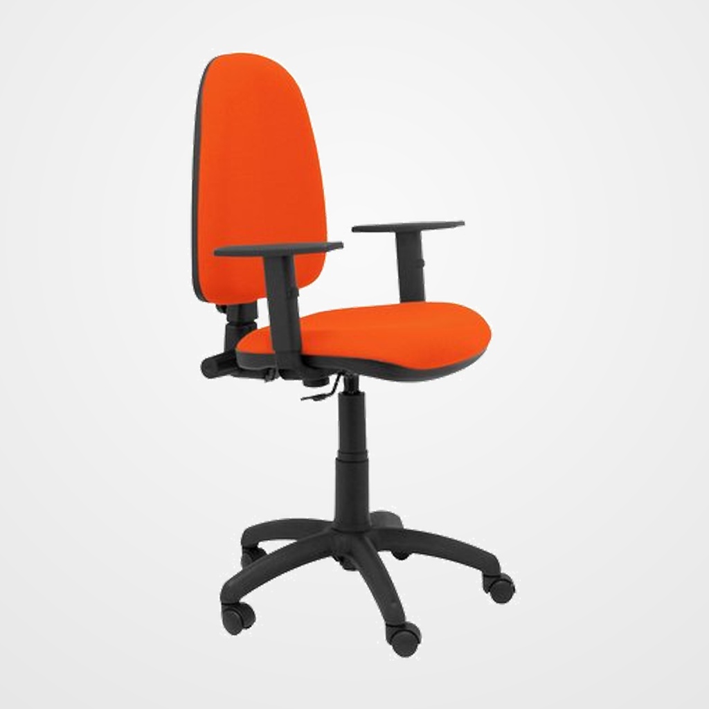 SILLA PIQUERAS Y CRESPO AYNA BRAZOS REGULABLES MECANISMO CONTACTO PERMANENTE CON REGULACION DE PROFUNDIDAD ASIENTO Y RESPALDO TAPIZADO BALI NARANJA OSCURO