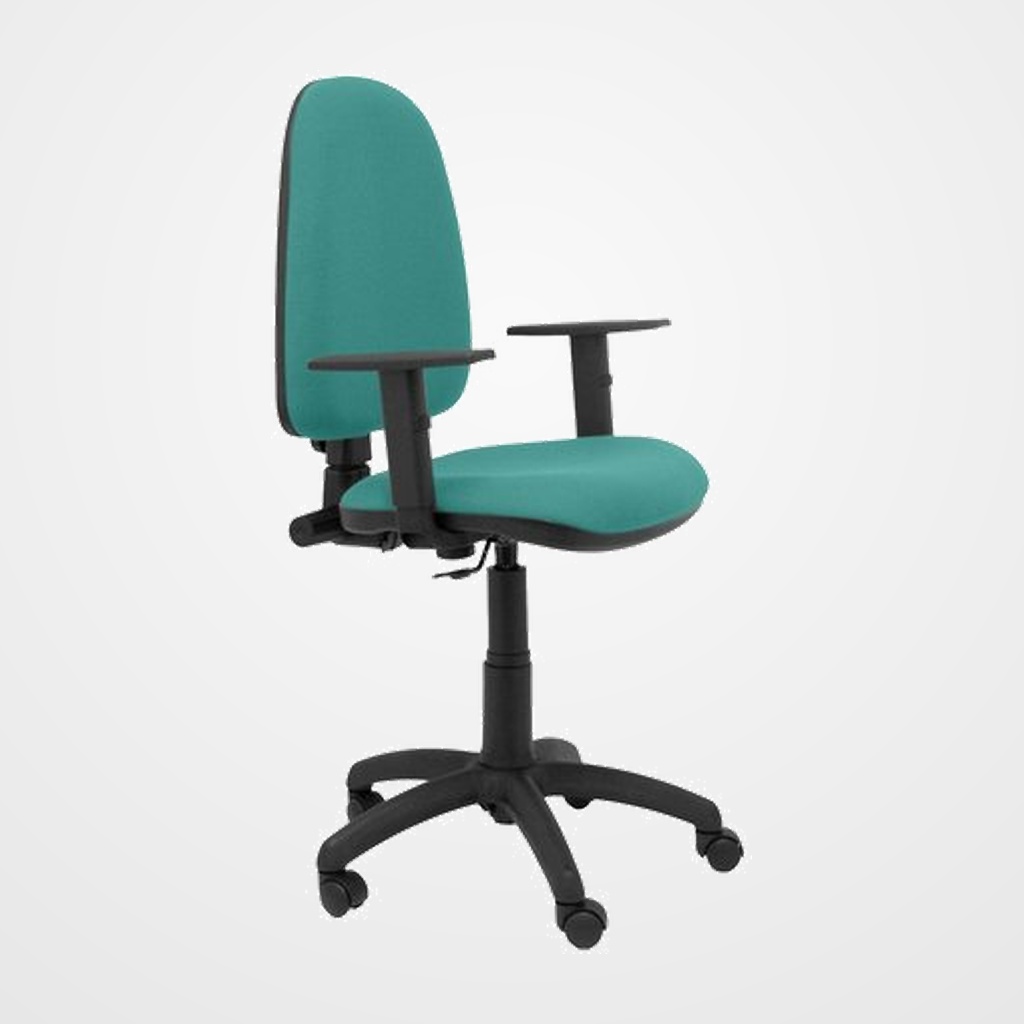 SILLA PIQUERAS Y CRESPO AYNA BRAZOS REGULABLES MECANISMO CONTACTO PERMANENTE CON REGULACION DE PROFUNDIDAD ASIENTO Y RESPALDO TAPIZADO BALI VERDE TURQUESA