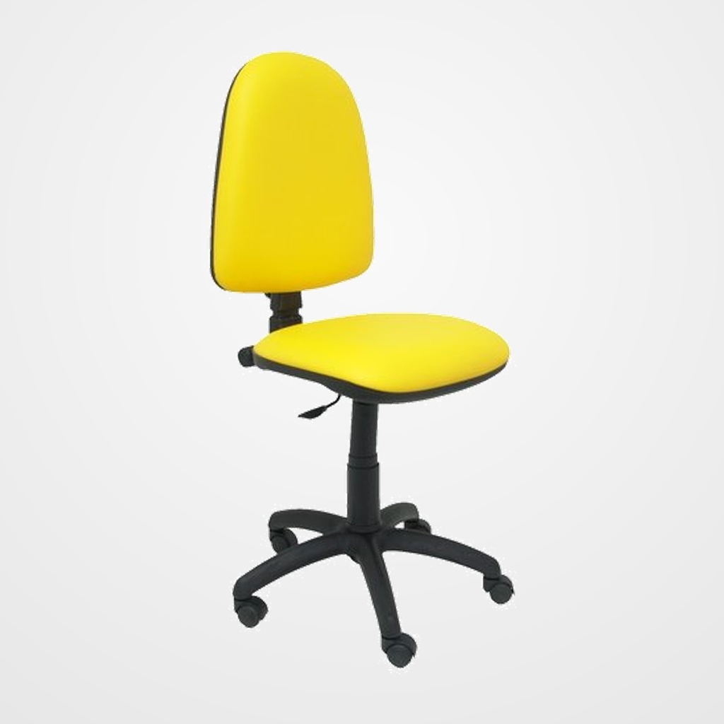 [24402866] SILLA PIQUERAS Y CRESPO AYNA MECANISMO CONTACTO PERMANENTE REGULACION DE PROFUNDIDAD ASIENTO Y RESPALDO TAPIZADO SIMILPIEL AMARILLO