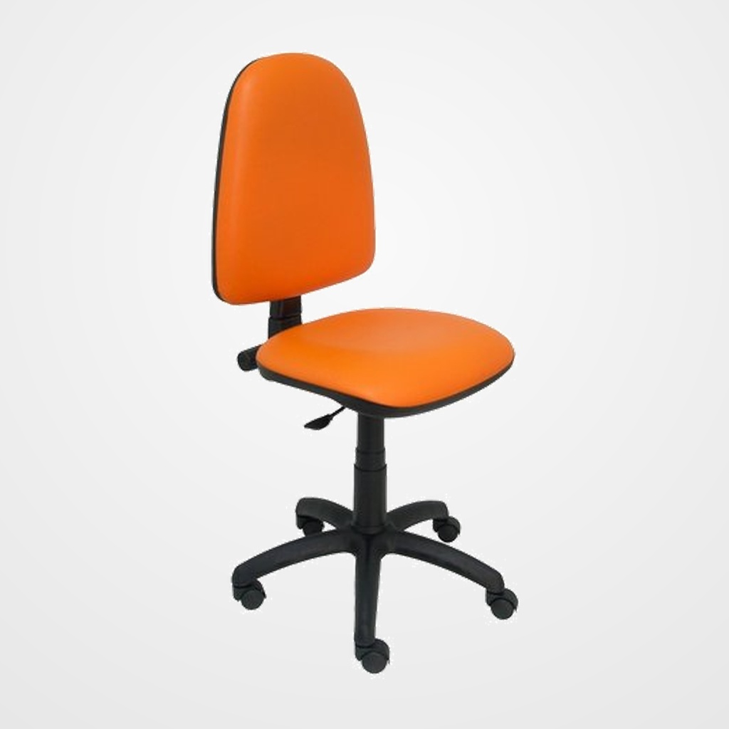 SILLA PIQUERAS Y CRESPO AYNA MECANISMO CONTACTO PERMANENTE REGULACION DE PROFUNDIDAD ASIENTO Y RESPALDO TAPIZADO SIMILPIEL NARANJA