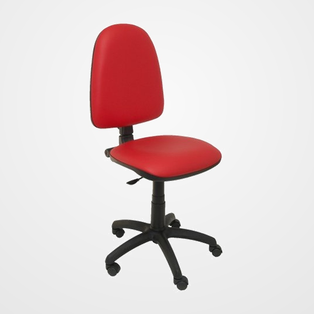 SILLA PIQUERAS Y CRESPO AYNA MECANISMO CONTACTO PERMANENTE REGULACION DE PROFUNDIDAD ASIENTO Y RESPALDO TAPIZADO SIMILPIEL ROJO
