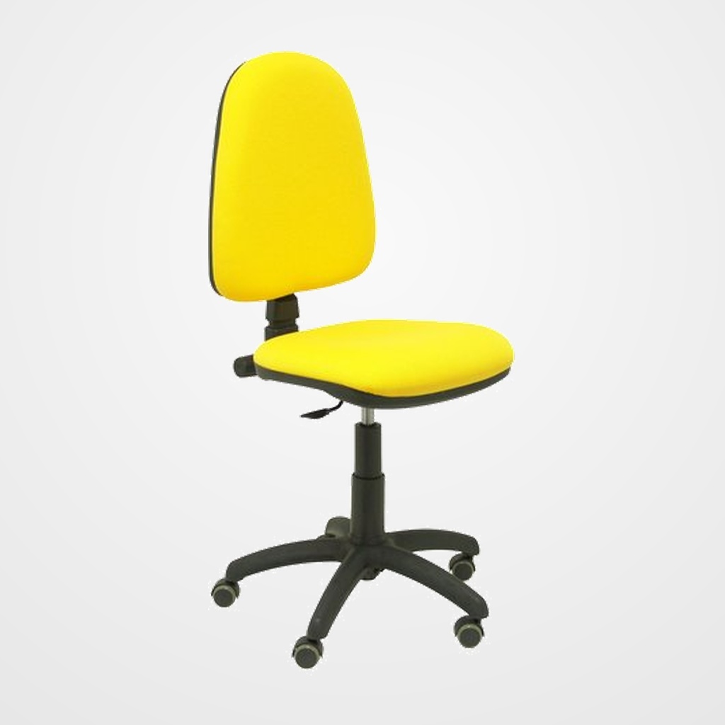SILLA PIQUERAS Y CRESPO AYNA MECANISMO CONTACTO PERMANENTE RUEDAS de PARQUET ASIENTO Y RESPALDO TAPIZADO BALI AMARILLO