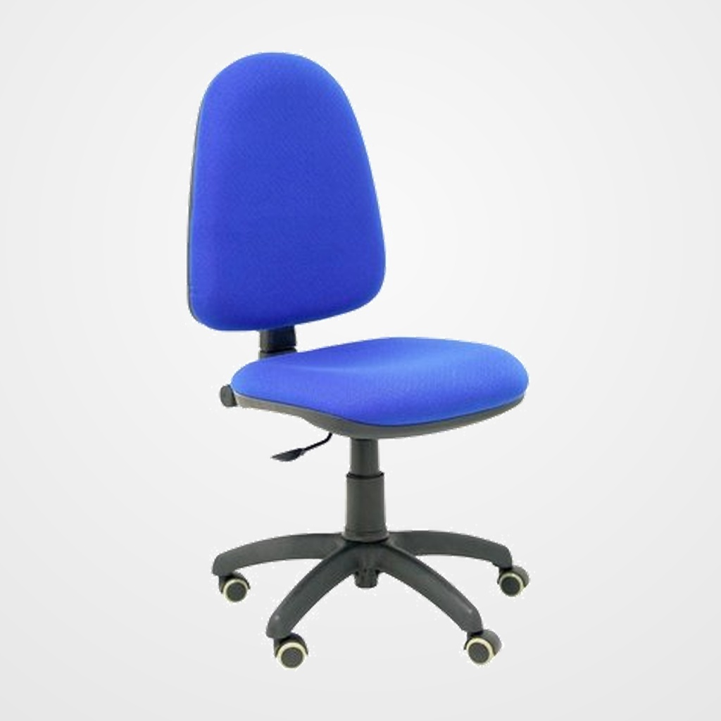 SILLA PIQUERAS Y CRESPO AYNA MECANISMO CONTACTO PERMANENTE RUEDAS de PARQUET ASIENTO Y RESPALDO TAPIZADO BALI AZUL