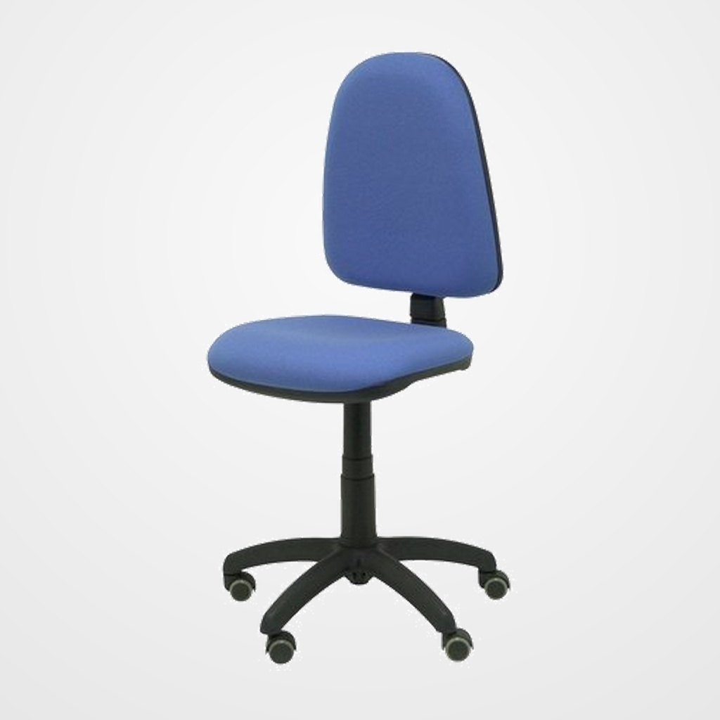 SILLA PIQUERAS Y CRESPO AYNA MECANISMO CONTACTO PERMANENTE RUEDAS de PARQUET ASIENTO Y RESPALDO TAPIZADO BALI AZUL CLARO