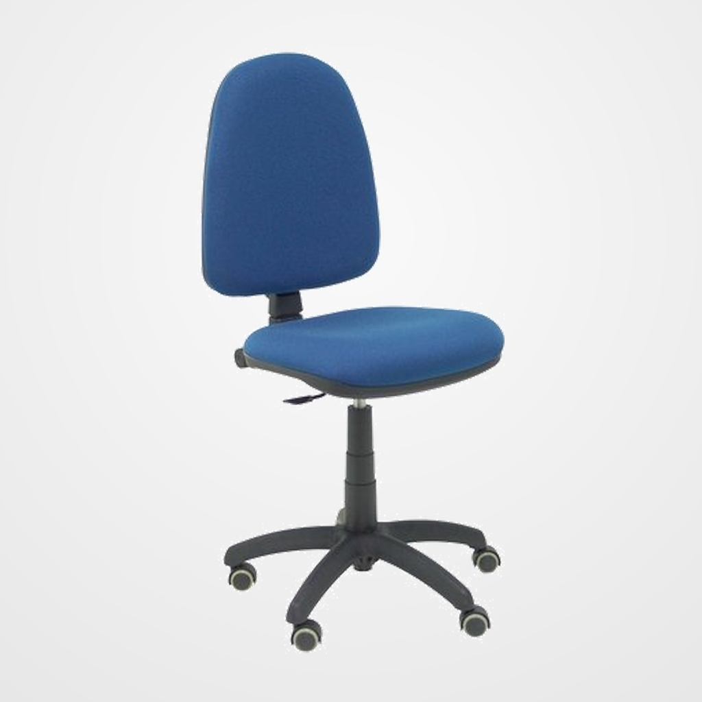 SILLA PIQUERAS Y CRESPO AYNA MECANISMO CONTACTO PERMANENTE RUEDAS de PARQUET ASIENTO Y RESPALDO TAPIZADO BALI AZUL MARINO