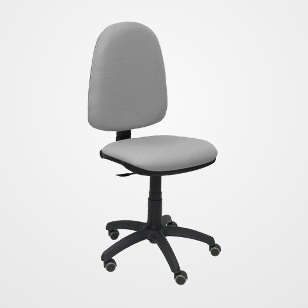 SILLA PIQUERAS Y CRESPO AYNA MECANISMO CONTACTO PERMANENTE RUEDAS de PARQUET ASIENTO Y RESPALDO TAPIZADO BALI GRIS CLARO