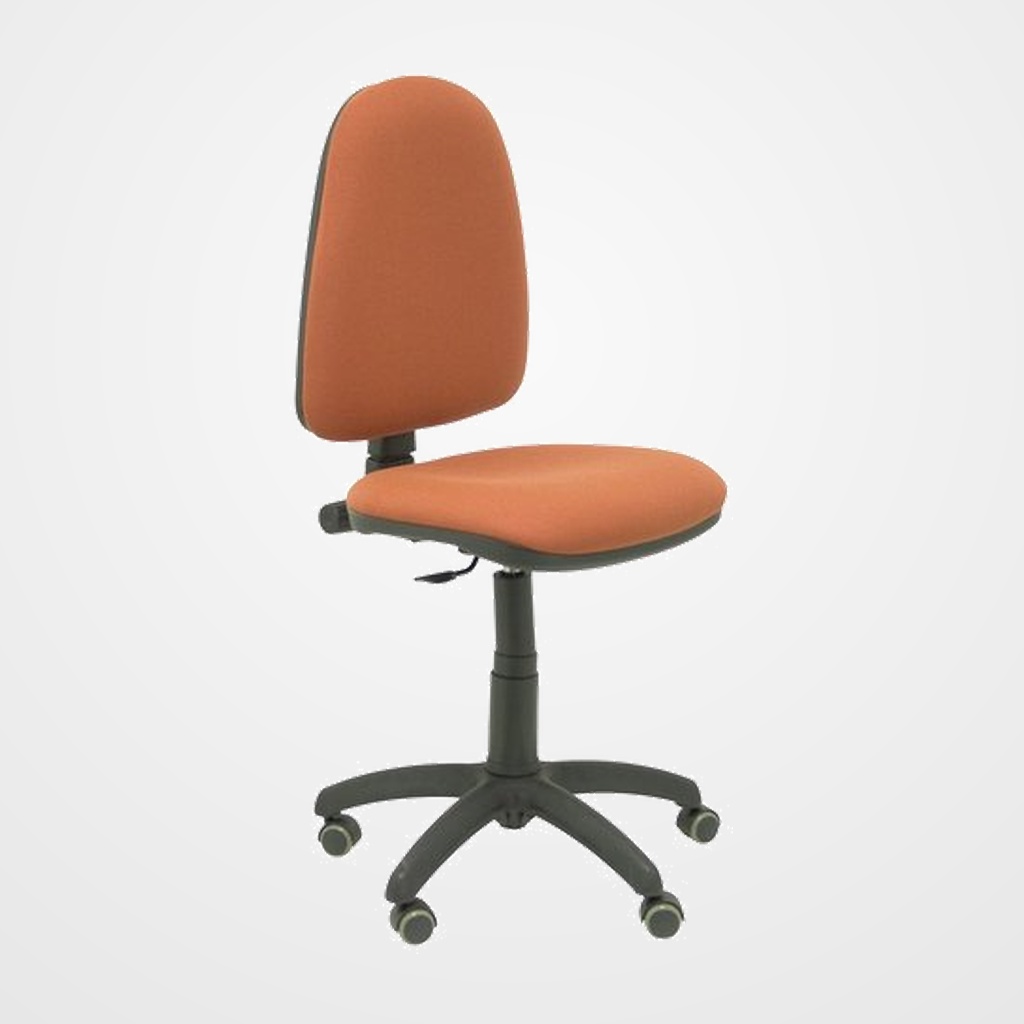 SILLA PIQUERAS Y CRESPO AYNA MECANISMO CONTACTO PERMANENTE RUEDAS de PARQUET ASIENTO Y RESPALDO TAPIZADO BALI MARRON