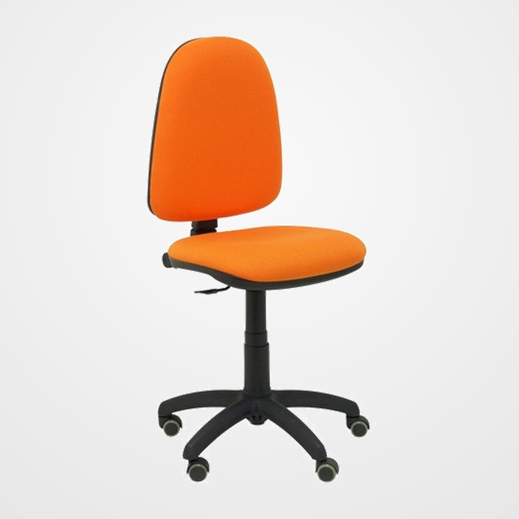 SILLA PIQUERAS Y CRESPO AYNA MECANISMO CONTACTO PERMANENTE RUEDAS de PARQUET ASIENTO Y RESPALDO TAPIZADO BALI NARANJA