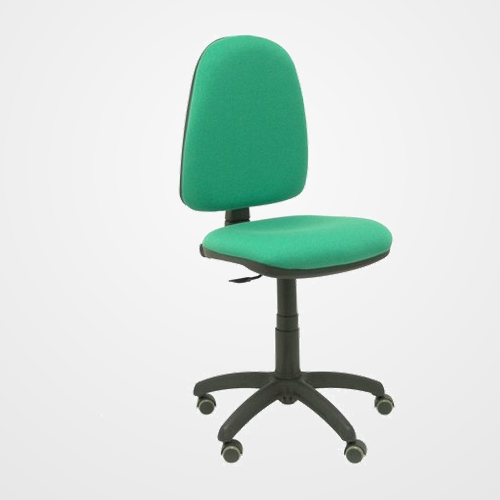 SILLA PIQUERAS Y CRESPO AYNA MECANISMO CONTACTO PERMANENTE RUEDAS de PARQUET ASIENTO Y RESPALDO TAPIZADO BALI VERDE