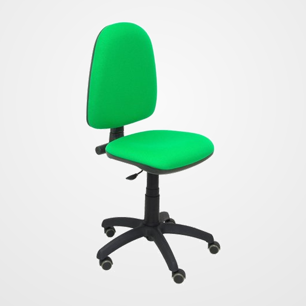 SILLA PIQUERAS Y CRESPO AYNA MECANISMO CONTACTO PERMANENTE RUEDAS de PARQUET ASIENTO Y RESPALDO TAPIZADO BALI VERDE