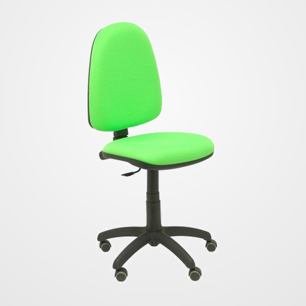 SILLA PIQUERAS Y CRESPO AYNA MECANISMO CONTACTO PERMANENTE RUEDAS de PARQUET ASIENTO Y RESPALDO TAPIZADO BALI VERDE PISTACHO