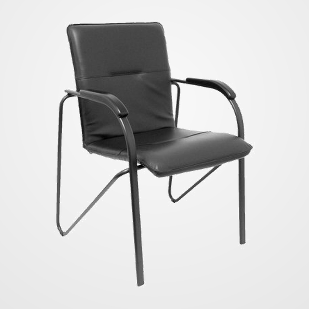 SILLA PIQUERAS Y CRESPO BALSA CONFIDENTE BRAZOS FIJOS ESTRUCTURA NEGRA TAPIZADO SIMILPIEL NEGRO PACK de 2