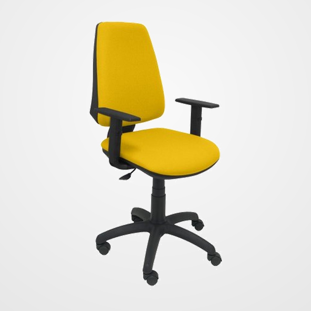 SILLA PIQUERAS Y CRESPO ELCHE CP BRAZOS REGULABLES MECANISMO CONTACTO PERMANENTE REGULACION DE PROFUNDIDAD ASIENTO Y RESPALDO TAPIZADO BALI AMARILLO