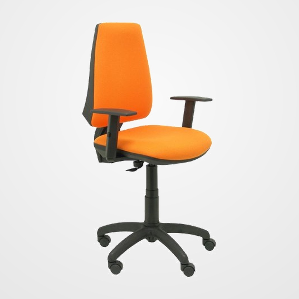 SILLA PIQUERAS Y CRESPO ELCHE CP BRAZOS REGULABLES MECANISMO CONTACTO PERMANENTE REGULACION DE PROFUNDIDAD ASIENTO Y RESPALDO TAPIZADO BALI NARANJA