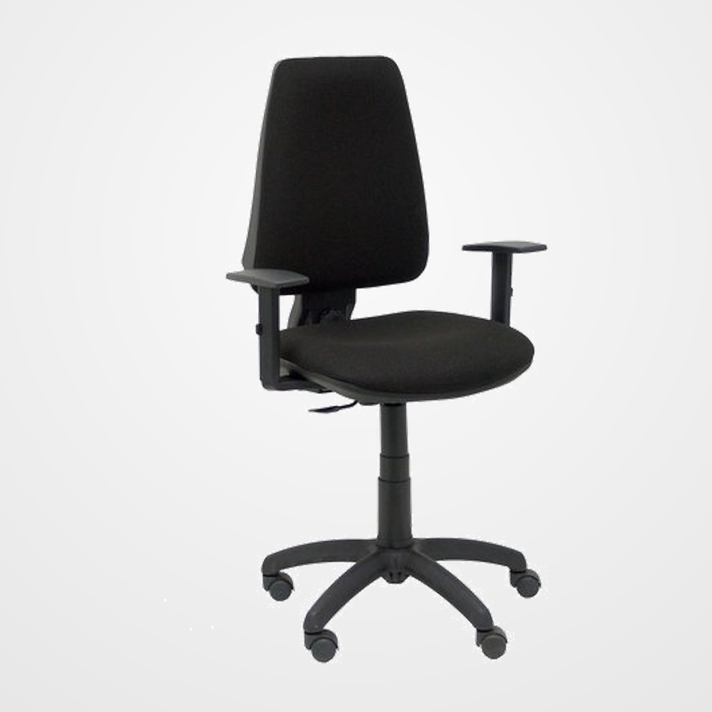 SILLA PIQUERAS Y CRESPO ELCHE CP BRAZOS REGULABLES MECANISMO CONTACTO PERMANENTE REGULACION DE PROFUNDIDAD ASIENTO Y RESPALDO TAPIZADO BALI NEGRO