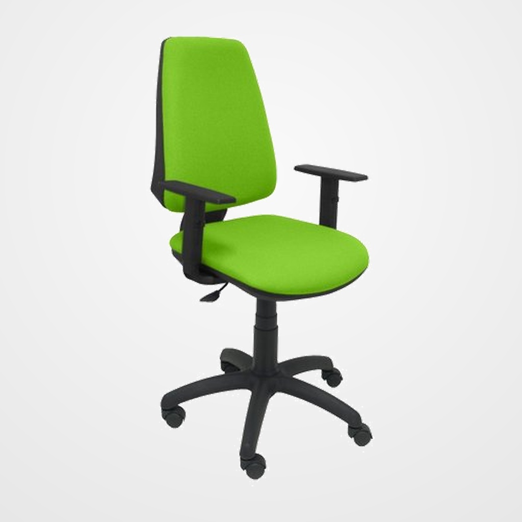 SILLA PIQUERAS Y CRESPO ELCHE CP BRAZOS REGULABLES MECANISMO CONTACTO PERMANENTE REGULACION DE PROFUNDIDAD ASIENTO Y RESPALDO TAPIZADO BALI VERDE PISTACHO