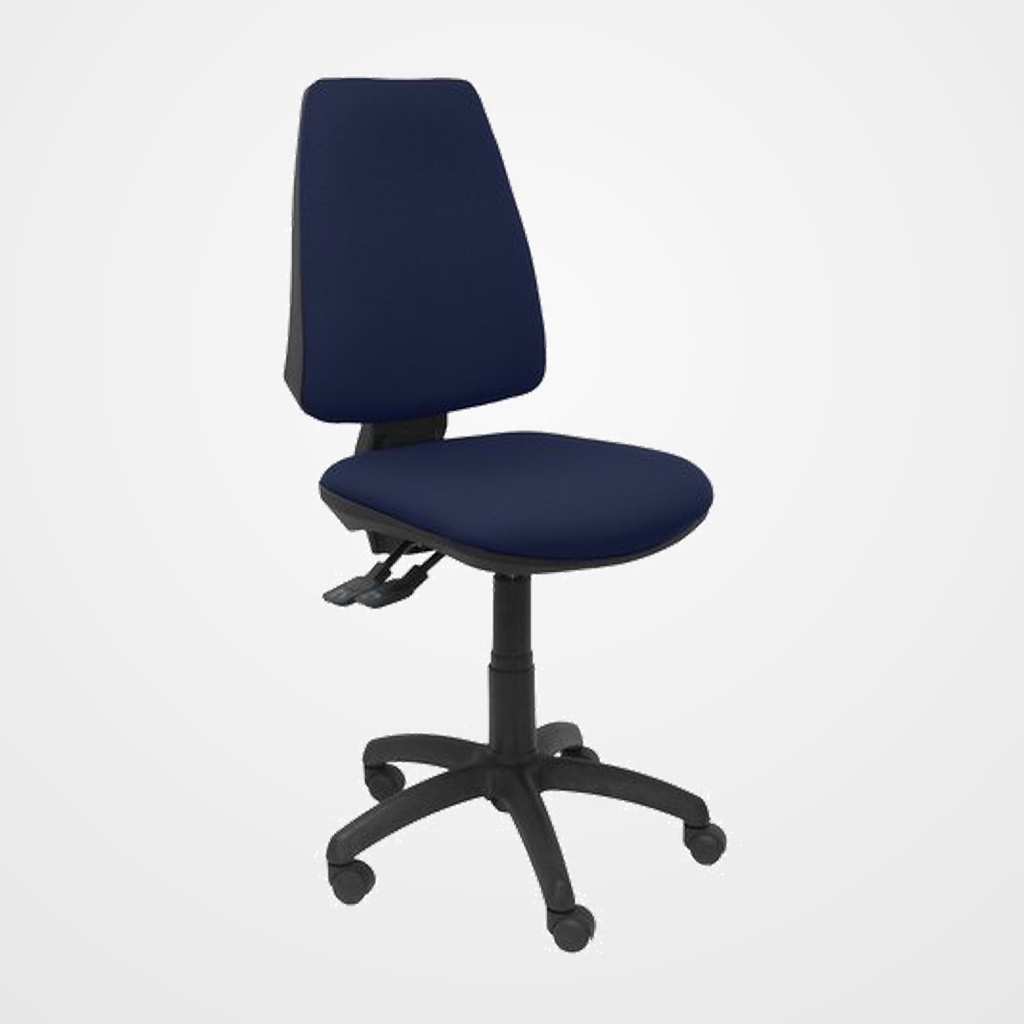 SILLA PIQUERAS Y CRESPO ELCHE S MECANISMO SINCRO de DOBLE MANETA GRAN CONFORTABILIDAD REGULABLE EN ALTURA RUEDAS de NYLON ASIENTO Y RESPALDO TAPIZADO BALI AZUL MARINO