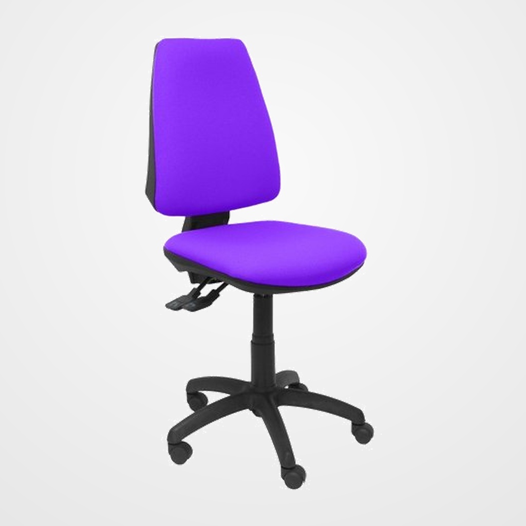 SILLA PIQUERAS Y CRESPO ELCHE S MECANISMO SINCRO de DOBLE MANETA GRAN CONFORTABILIDAD REGULABLE EN ALTURA RUEDAS de NYLON ASIENTO Y RESPALDO TAPIZADO BALI LILA