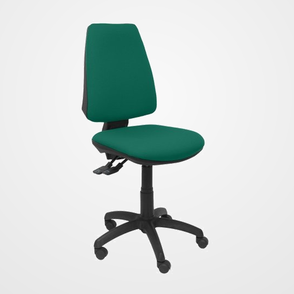 SILLA PIQUERAS Y CRESPO ELCHE S MECANISMO SINCRO de DOBLE MANETA GRAN CONFORTABILIDAD REGULABLE EN ALTURA RUEDAS de NYLON ASIENTO Y RESPALDO TAPIZADO BALI VERDE