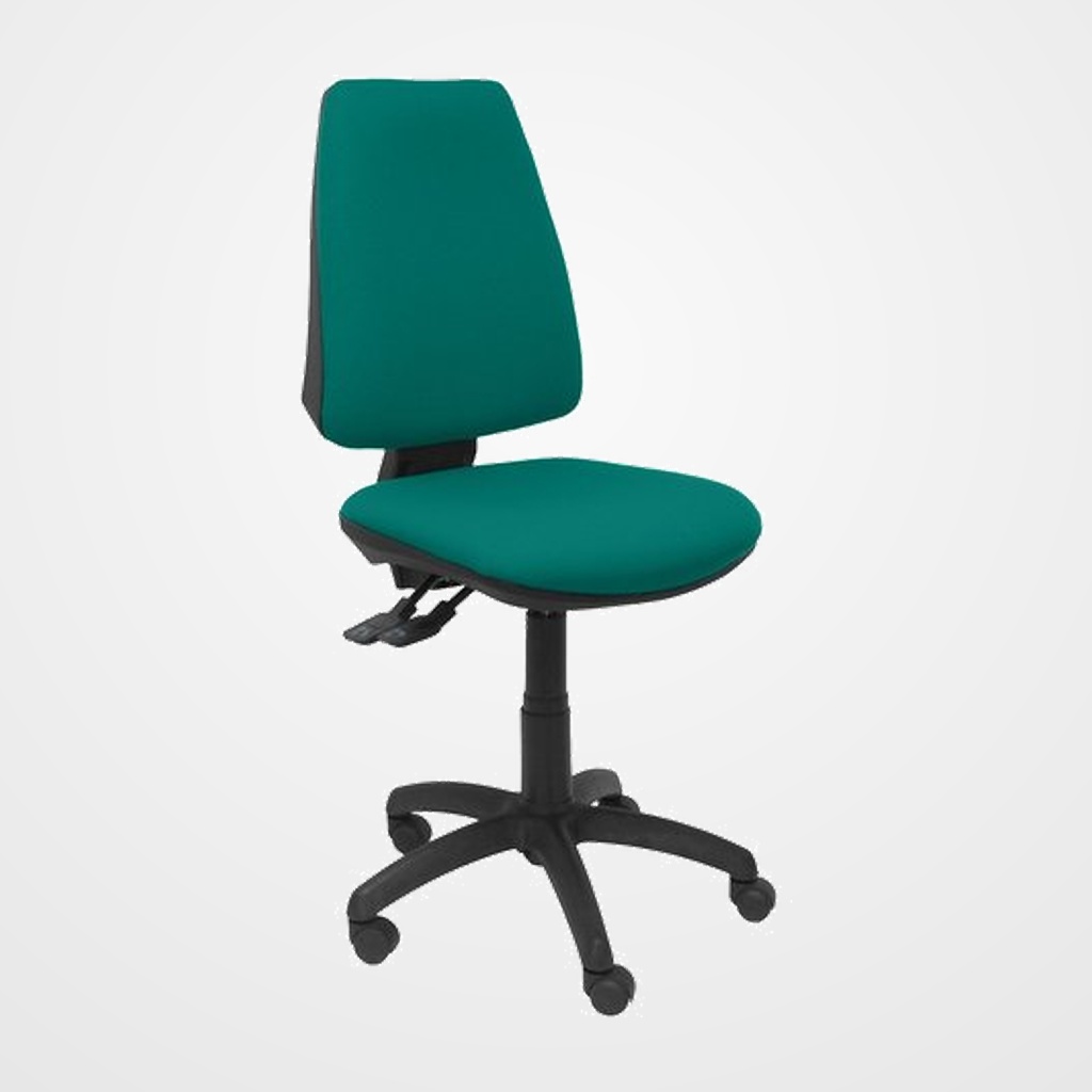 SILLA PIQUERAS Y CRESPO ELCHE S MECANISMO SINCRO de DOBLE MANETA GRAN CONFORTABILIDAD REGULABLE EN ALTURA RUEDAS de NYLON ASIENTO Y RESPALDO TAPIZADO BALI VERDE TURQUESA