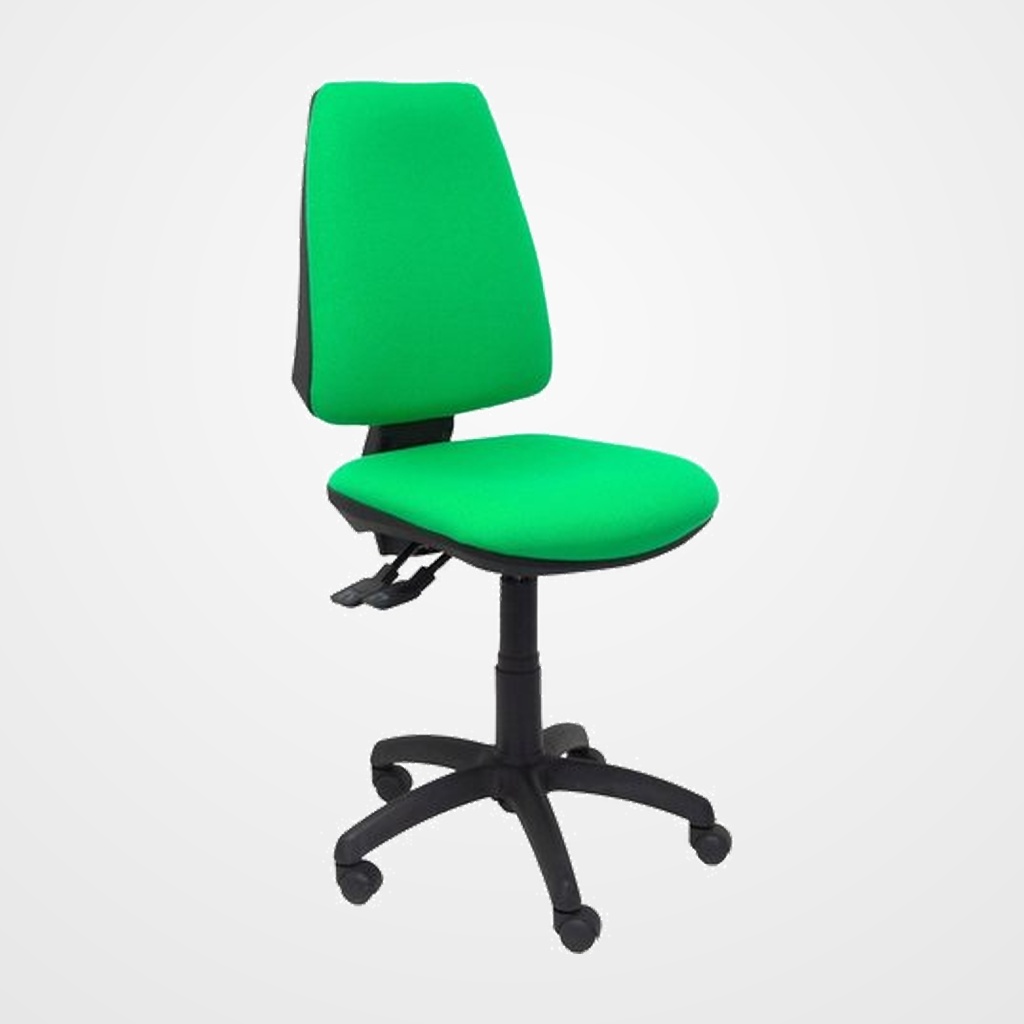 SILLA PIQUERAS Y CRESPO ELCHE S MECANISMO SINCRO de DOBLE MANETA GRAN CONFORTABILIDAD REGULABLE EN ALTURA RUEDAS de PARQUET ASIENTO Y RESPALDO TAPIZADO BALI VERDE