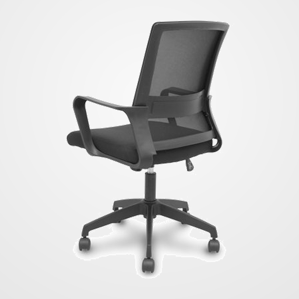 SILLA PIQUERAS Y CRESPO ERGO535 BRAZOS FIJOS MECANISMO BASCULANTE RESPALDO MALLA Y ASIENTO TAPIZADO EN TELA NEGRO