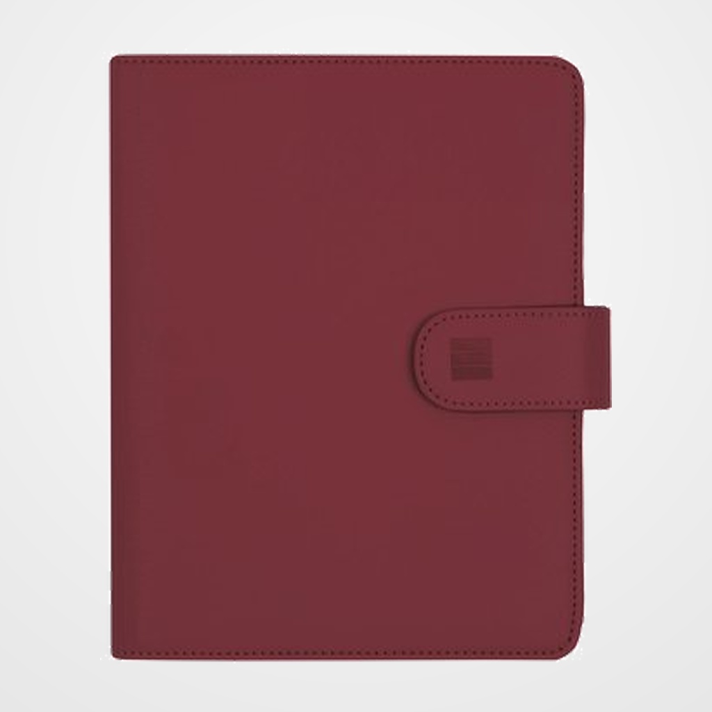 AGENDA ANUAL (2027) FINOCAM OPEN TROYA ANILLAS CON CUBIERTA SINTETICA con BROCHE 500 117x181 S/V BURDEOS