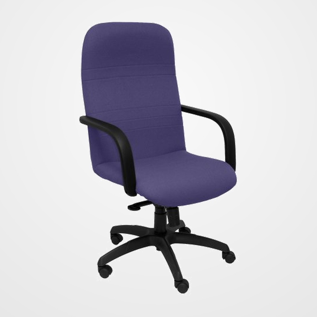 SILLA PIQUERAS Y CRESPO LETUR DIRECCION BRAZOS FIJOS MECANISMO BASCULANTE Y ALTURA AJUSTABLE GRAN CONFORTABILIDAD RUEDAS de NYLON ASIENTO Y RESPALDO TAPIZADO BALI AZUL CLARO