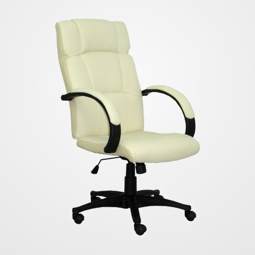 [24404737] SILLA PIQUERAS Y CRESPO MUNERA DIRECCION BRAZOS FIJOS MECANISMO BASCULANTE REGULABLE EN ALTURA ASIENTO Y RESPALDO TAPIZADO SIMILPIEL CREMA