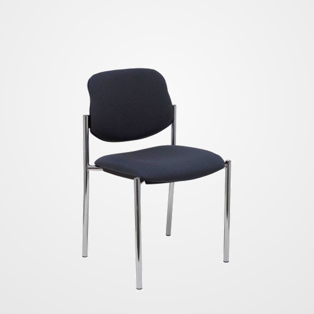 SILLA PIQUERAS Y CRESPO VILLALGORDO CONFIDENTE CHASIS CROMO ASIENTO Y RESPALDO TAPIZADOS BALI GRIS OSCURO