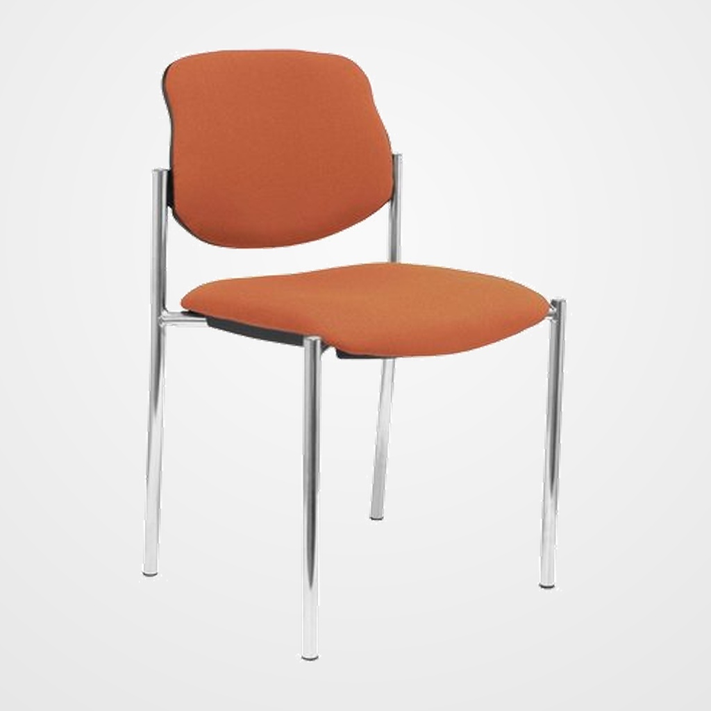 SILLA PIQUERAS Y CRESPO VILLALGORDO CONFIDENTE CHASIS CROMO ASIENTO Y RESPALDO TAPIZADOS BALI MARRON