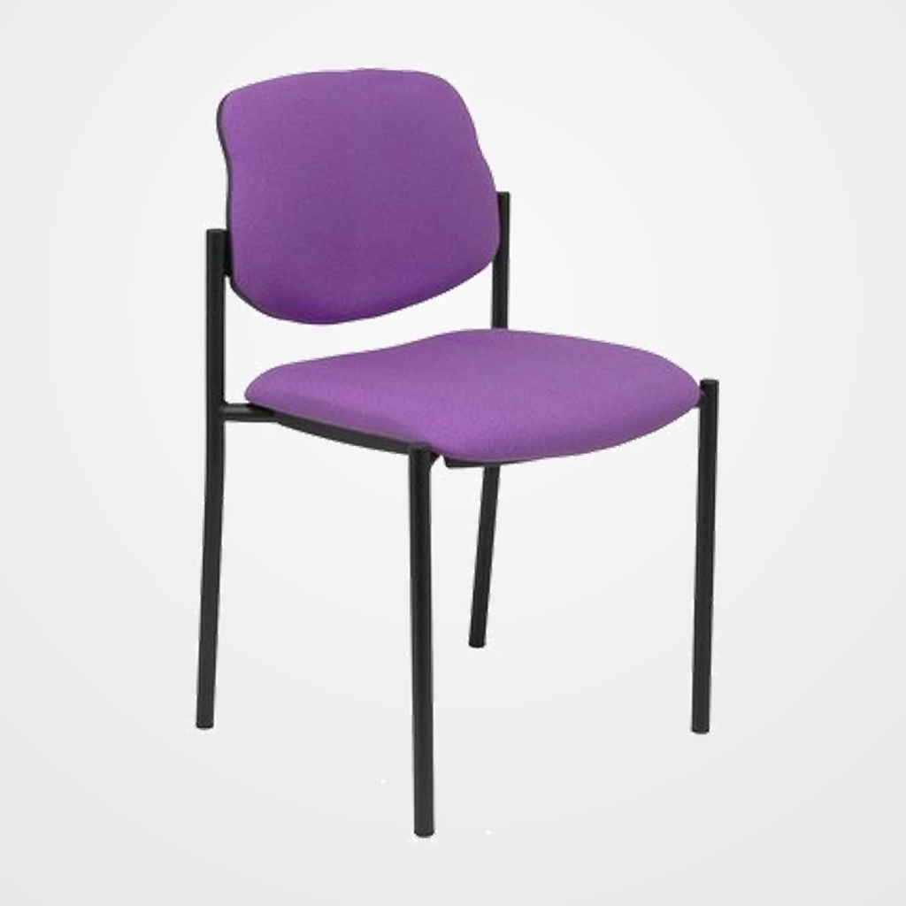 SILLA PIQUERAS Y CRESPO VILLALGORDO CONFIDENTE CHASIS NEGRO ASIENTO Y RESPALDO TAPIZADOS BALI LILA